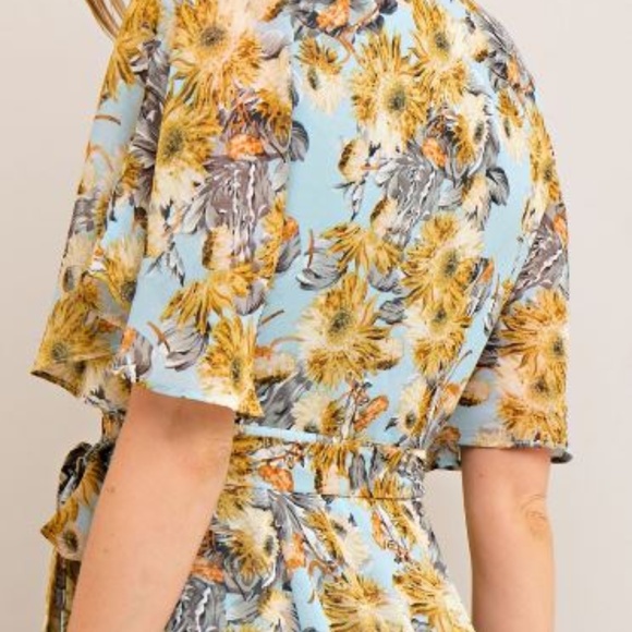 Floral print wrap-style maxi dress - Picture 5 of 6